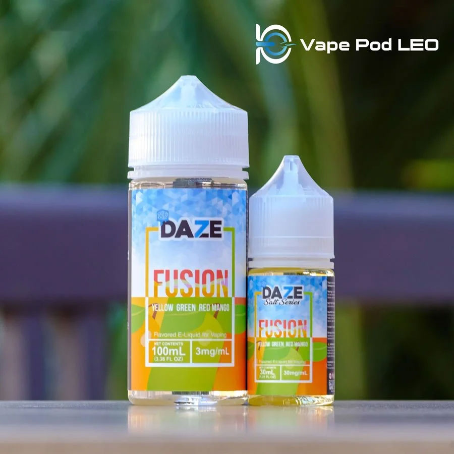 7 Daze Fusion Xoài Xanh Đỏ Vàng 30ml   Yellow Green Red Mango