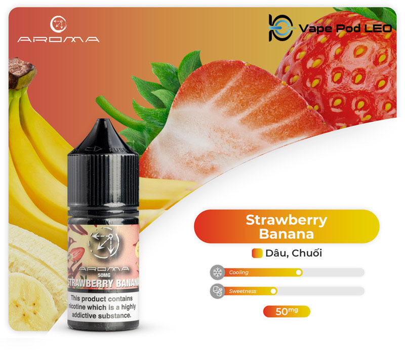 Aroma Dâu Chuối 30ml   Strawberry Banana