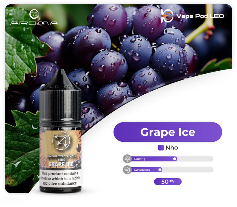 Aroma Nho Lạnh 30ml Grape Ice