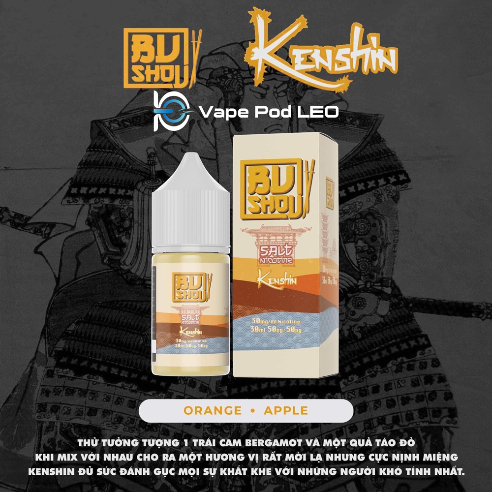 BUSHOU KENSHIN Cam Táo 30ml Orange Apple