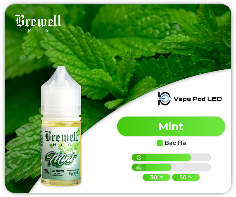 Brewell Bạc Hà 30ml   Mint