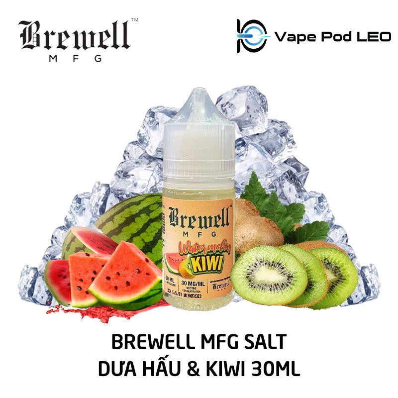 Brewell Dưa Hấu Kiwi 30ml Watermelon Kiwi