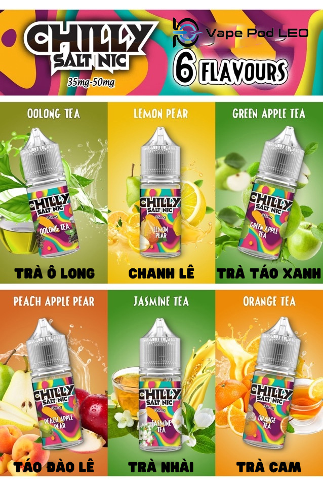 CHILLY Trà Táo Xanh 30ml Green Apple Tea