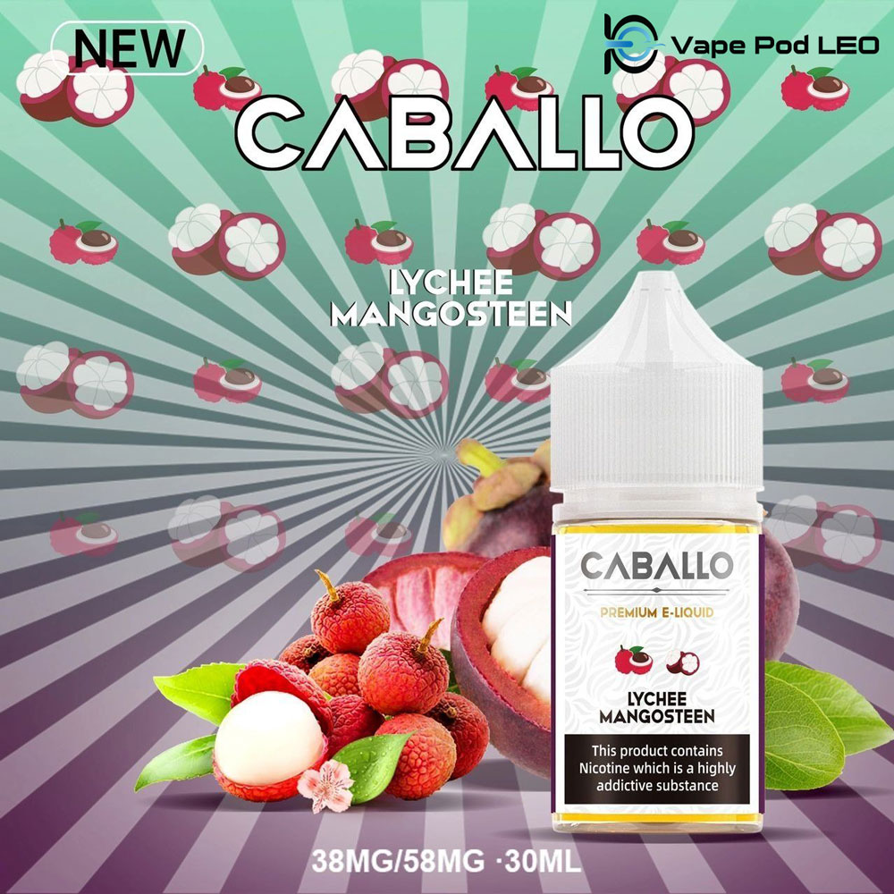 Caballo Dâu Dưa Gang Măng Cụt 30ml Strawberry Melon Mangosteen