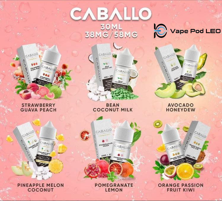 Caballo Dâu Ổi Đào 30ml Straw Guava Peach