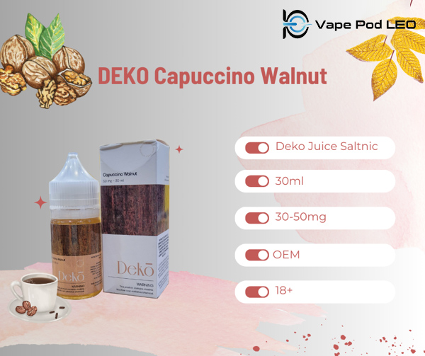 DEKO Cafe Cappuccino Óc Chó 30ml Cappuccino Walnut