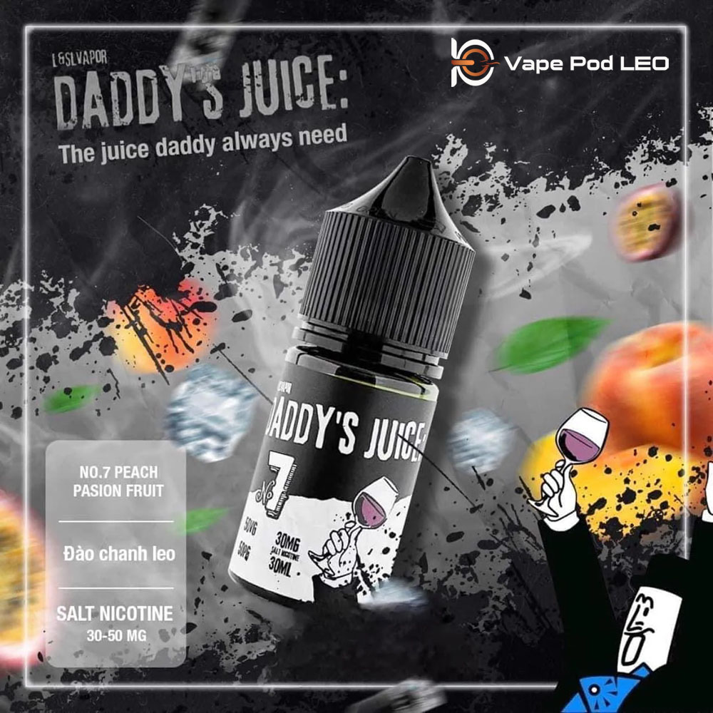 Daddy Juice No.7 Đào Chanh Leo 30ml Peach Passion Fruit