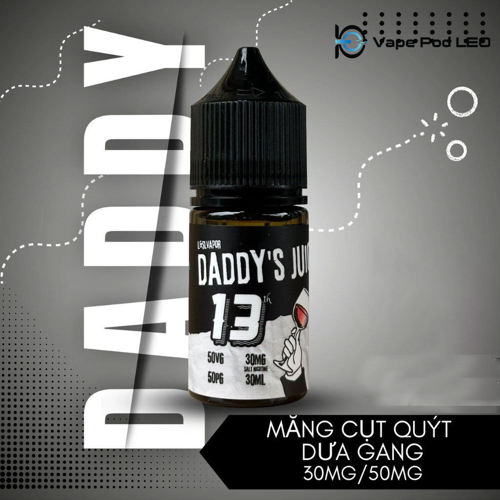 Daddy No.13 Măng Cụt Quýt Dưa Gang 30ml Mangosteen Tangerine Melon