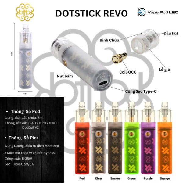 Dotstick Revo Pod Kit by DOTMOD 35W