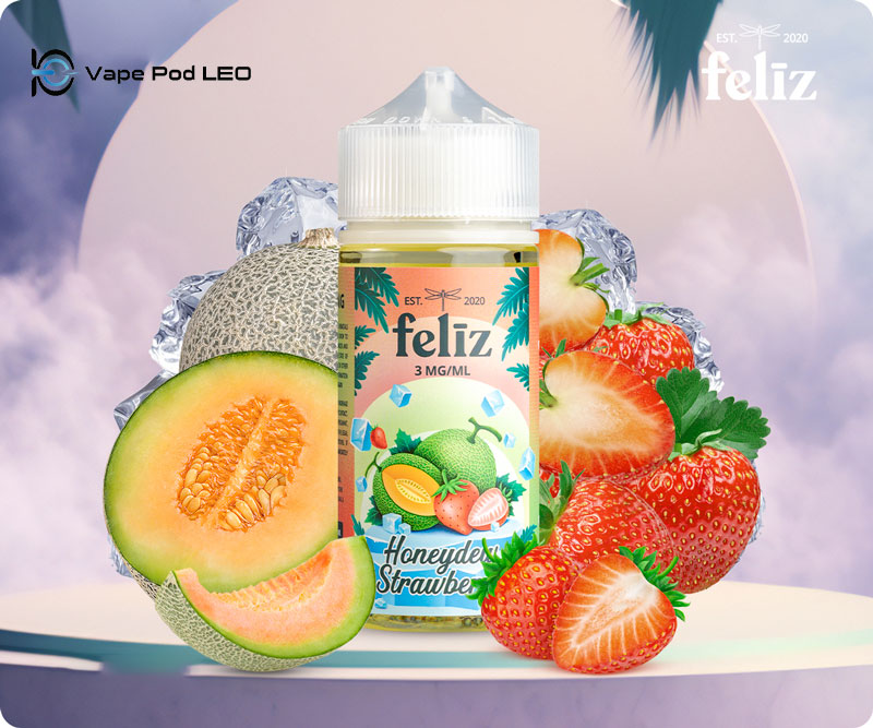 Feliz Dâu Dưa Lưới 100ml   Honeydew Strawberry