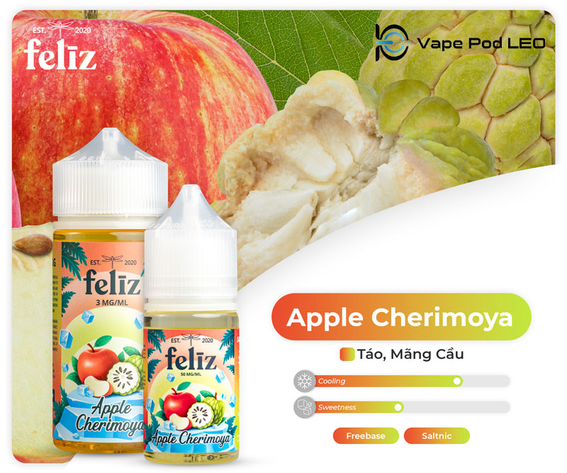 Feliz Táo Mãng Cầu 100ml Apple Cherimoya