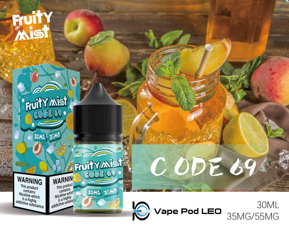 Fruity Mist Trà Đào Chanh Lạnh 30ml Code 69