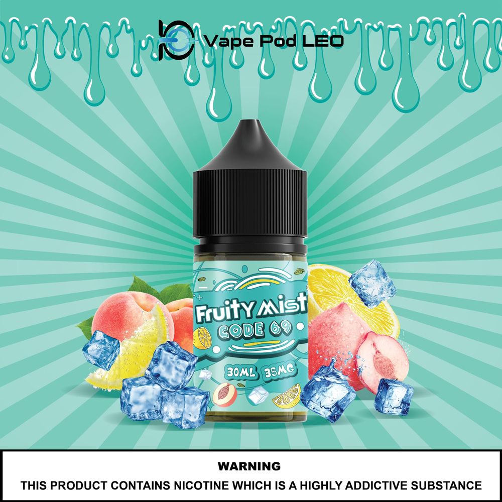 Fruity Mist Trà Đào Chanh Lạnh 30ml Code 69