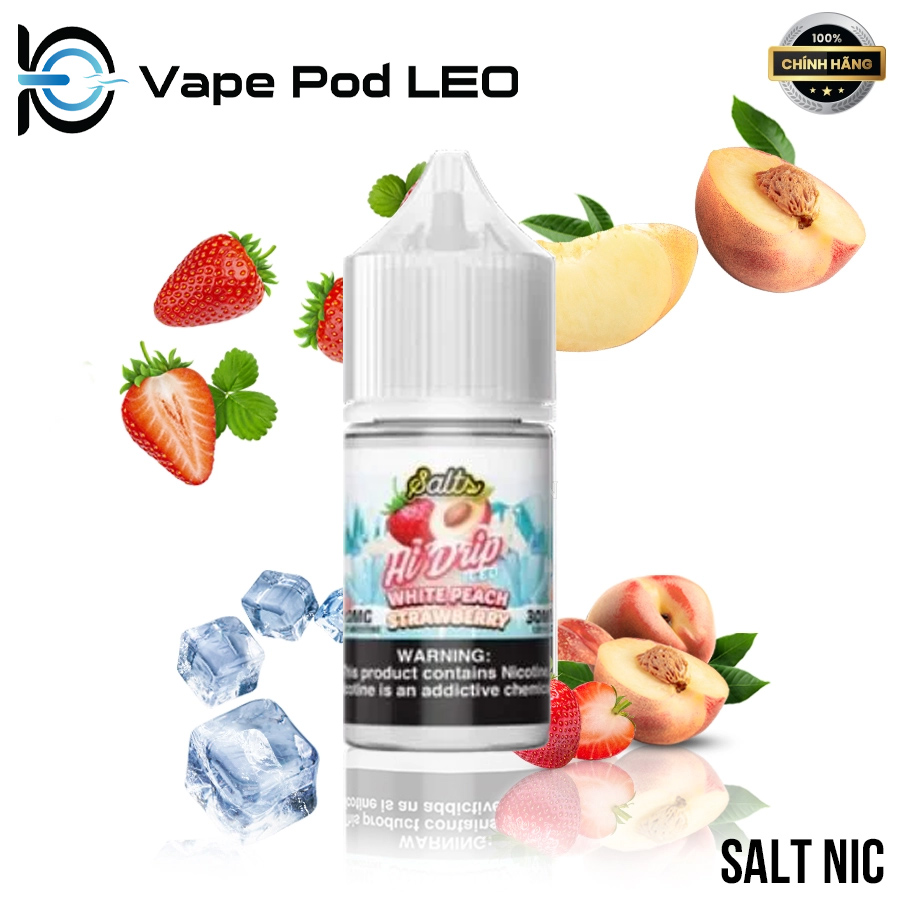 Hi Drip Dâu Đào Lạnh 30ml Iced White Peach Strawberry