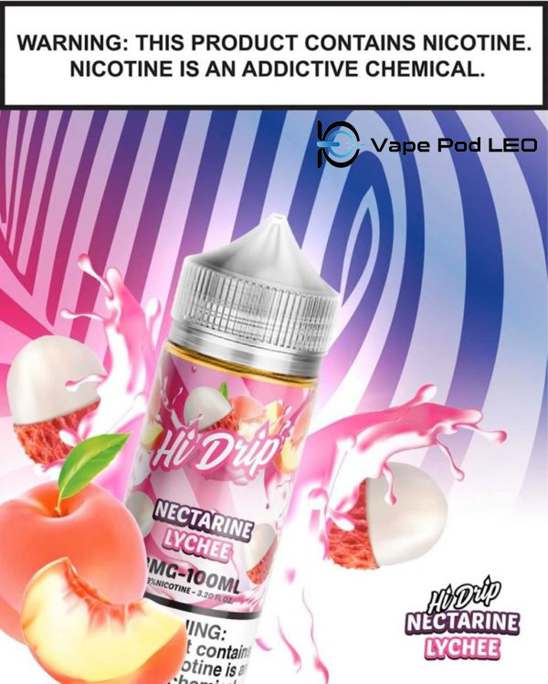 Hi Drip Iced Vải Đào 100ml Nectarine Lychee