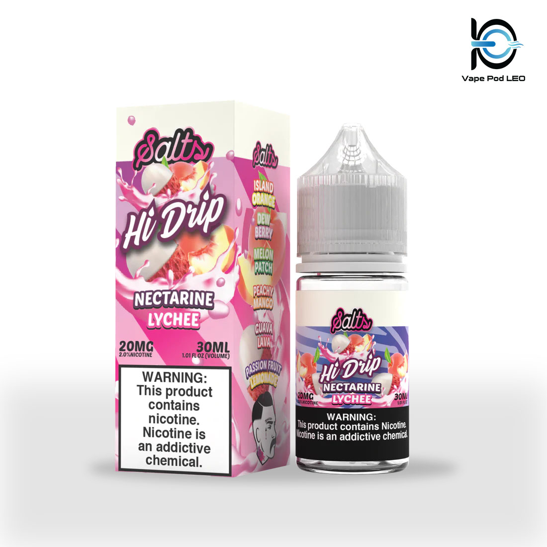 Hi Drip Vải Đào Lạnh 30ml   Iced Nectarine Lychee