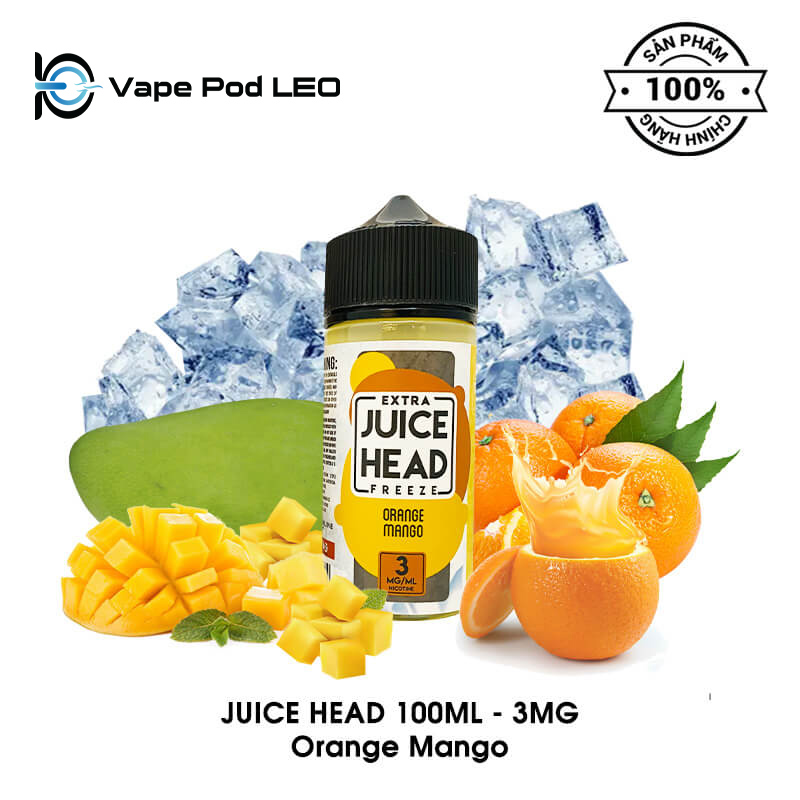 Juice Head Cam Xoài 100ml Orange Mango