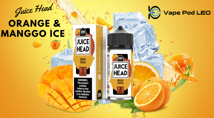 Juice Head Cam Xoài 100ml Orange Mango