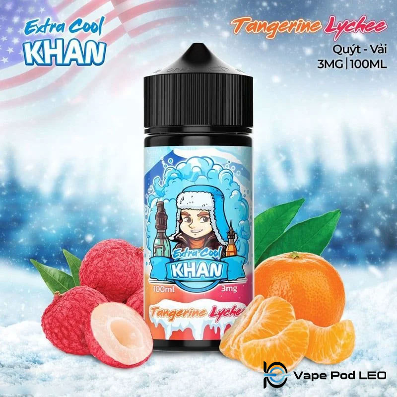 KHAN Extra Quýt Vải 100ml   Tangarine Lychee