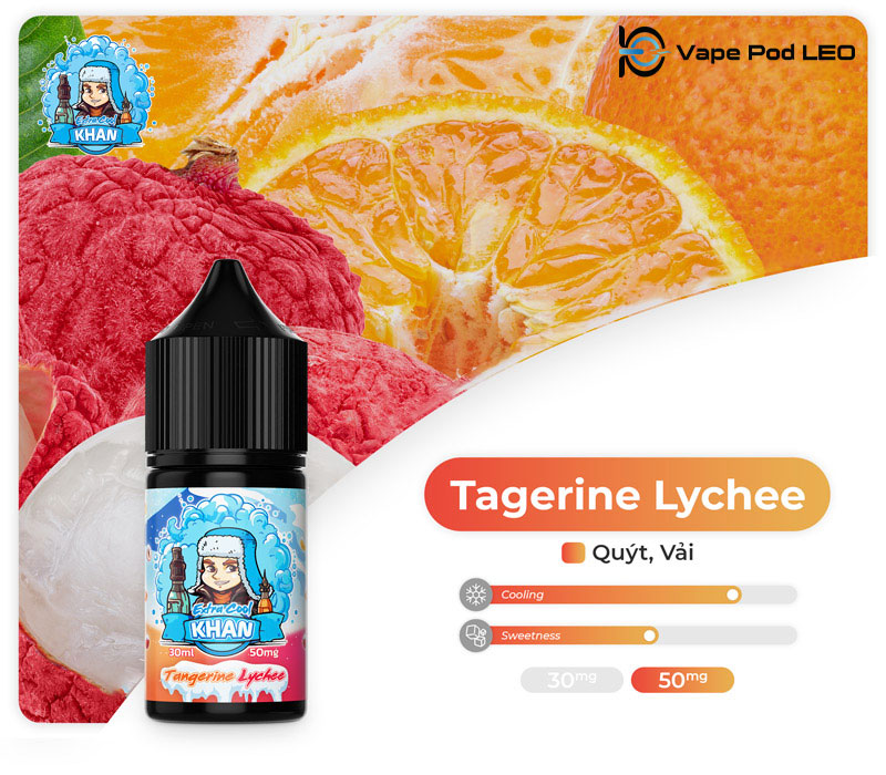 KHAN Extra Quýt Vải 30ml Tangerine Lychee