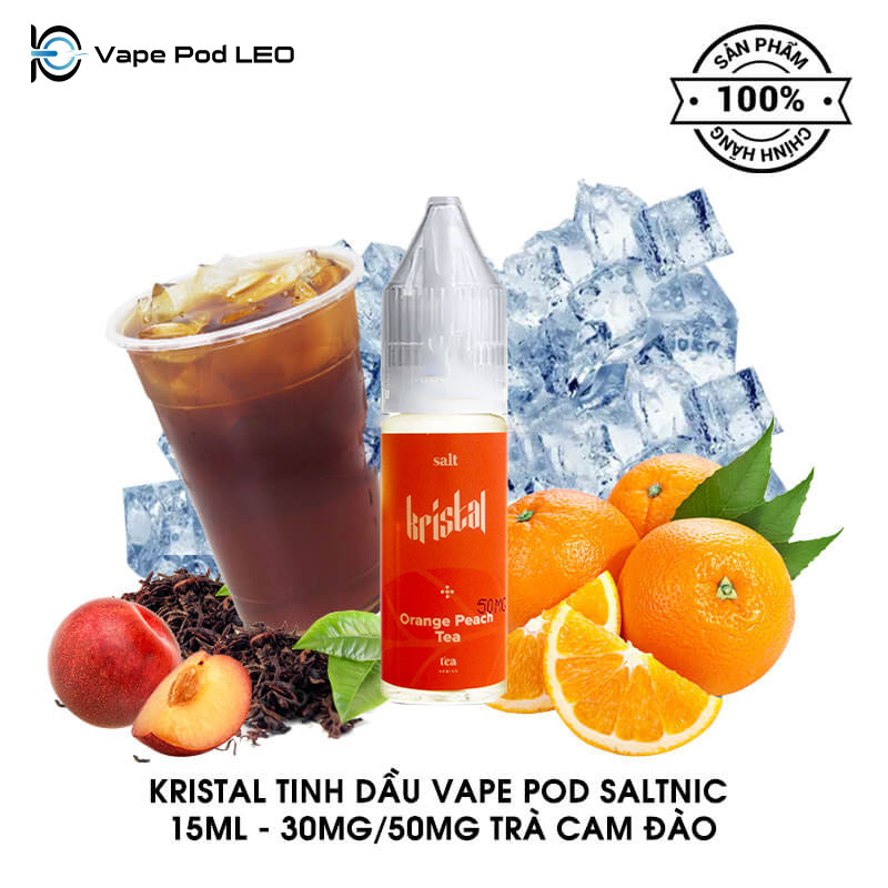 Kristal Trà Cam Đào 15ml Orange Peach Tea