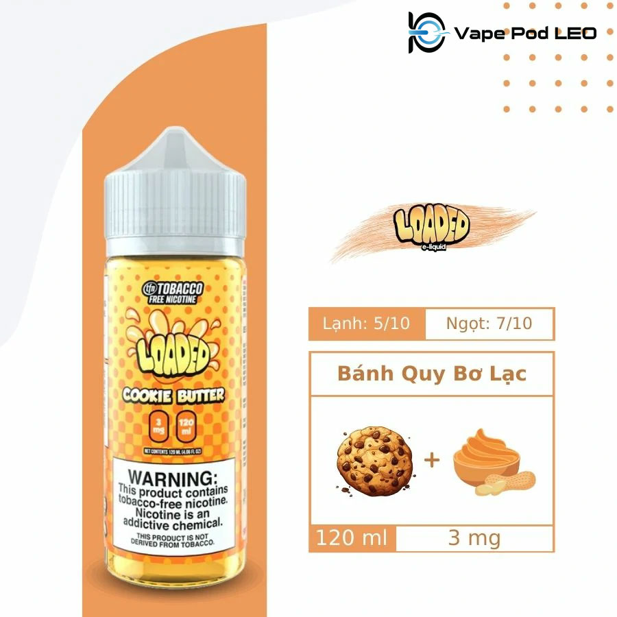 Loaded Bánh Quy Bơ Lạc 120ml   Cookie Butter