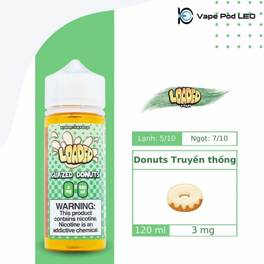 Loaded Donut Truyền Thống 120ml   Glazed Donuts