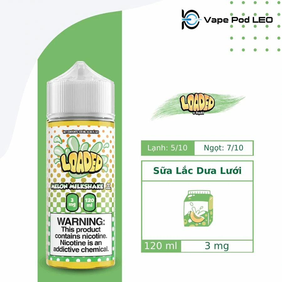 Loaded Sữa Lắc Dưa Lưới 120ml Melon Milkshake