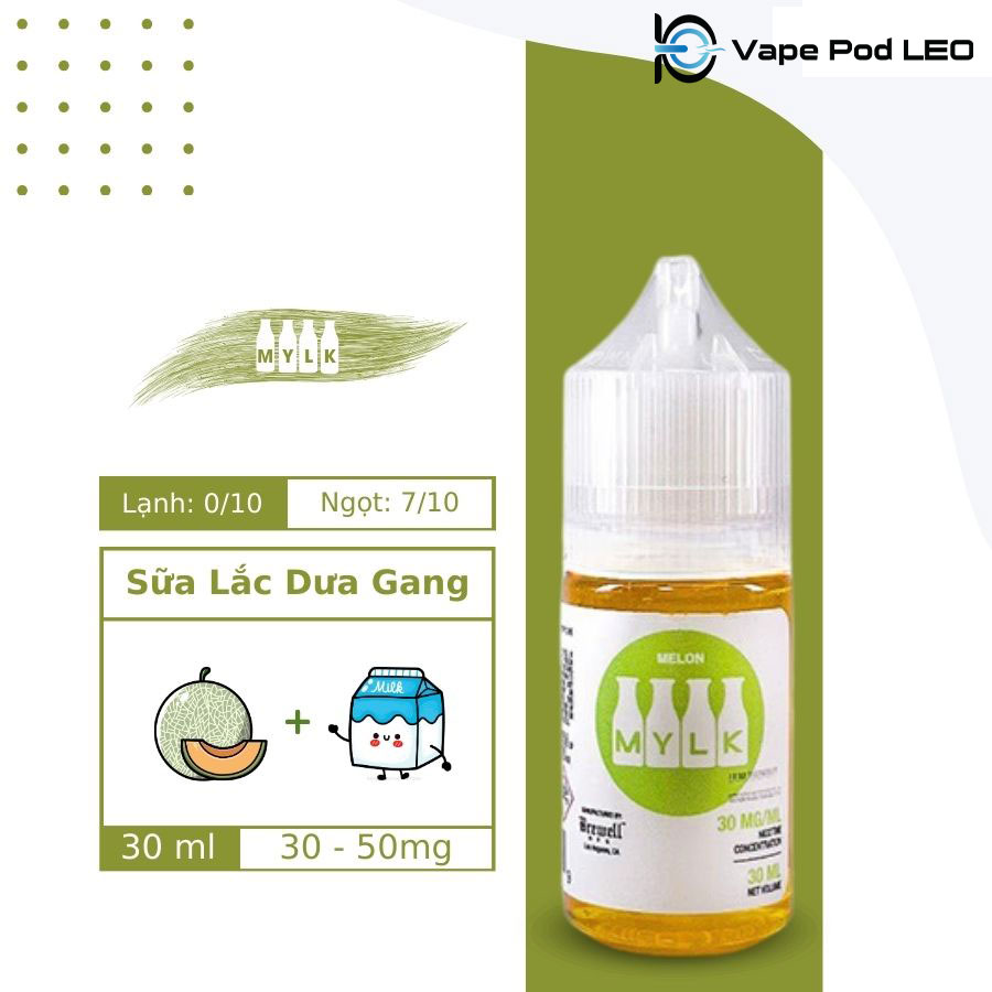 MYLK Sữa Lắc Dưa Gang 30ml Melon Mylk Shake