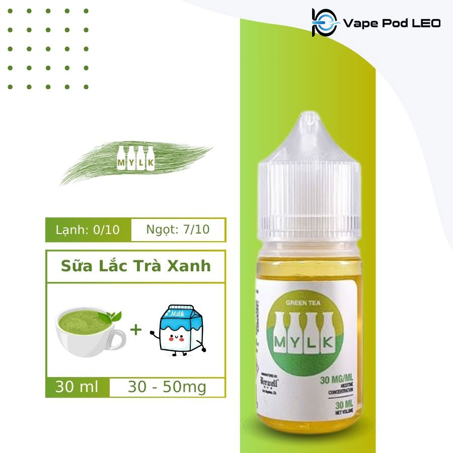 MYLK Sữa Lắc Trà Xanh 30ml   Green Tea Mylk Shake