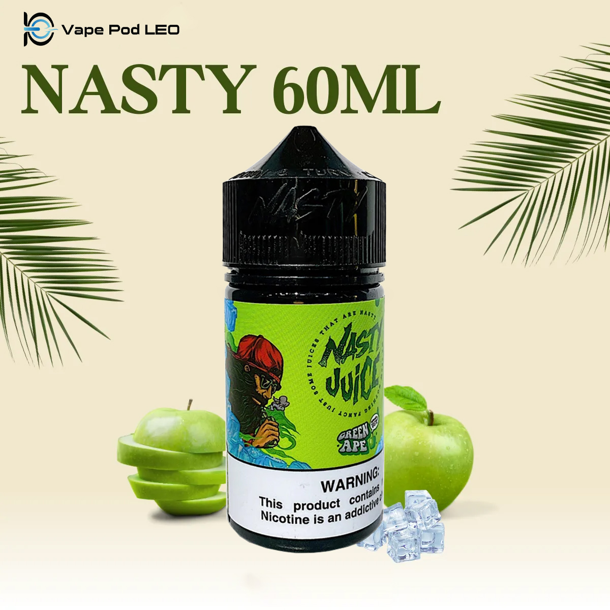 Nasty Táo Xanh Lạnh 60ml   Green Apple