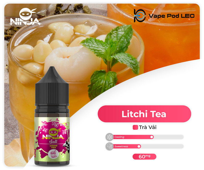 Ninja Salt Trà Vải 30ml   Litchi Tea