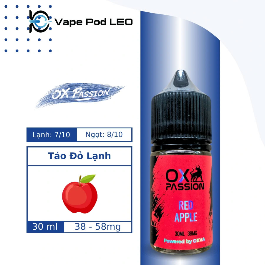 OX Passion Táo đỏ 30ml Red Apple