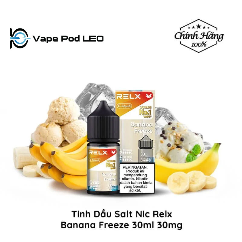 RELX Salt Chuối Lạnh 30ml   Banana Freeze