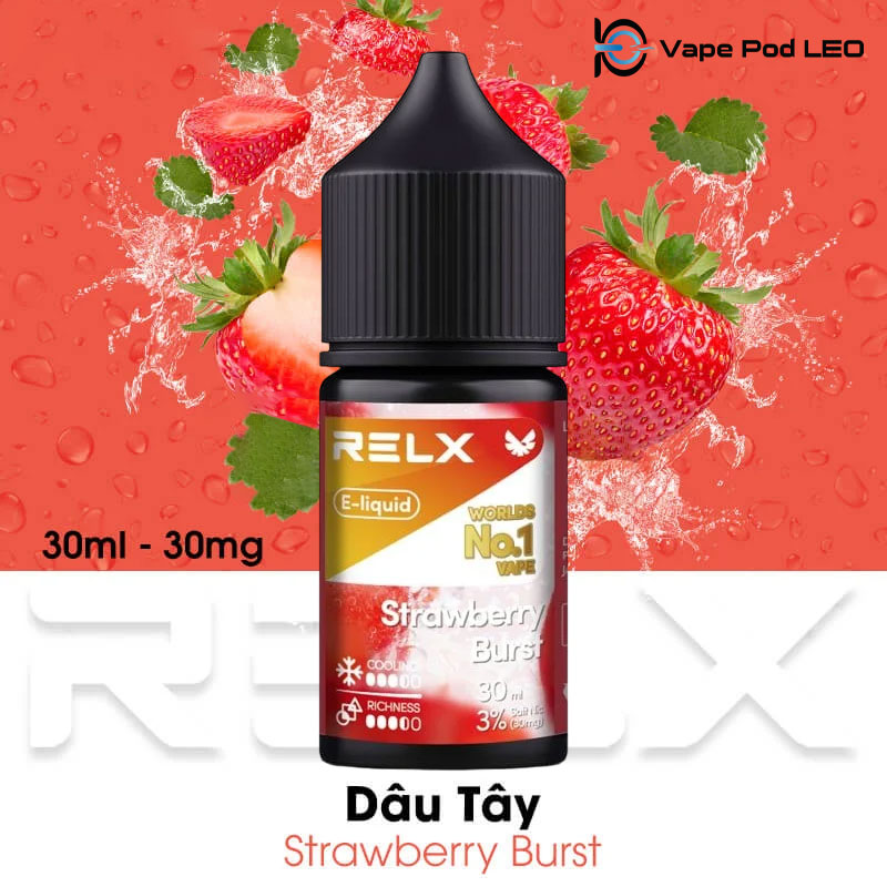 RELX Salt Dâu Tây 30ml   Strawberry Burst