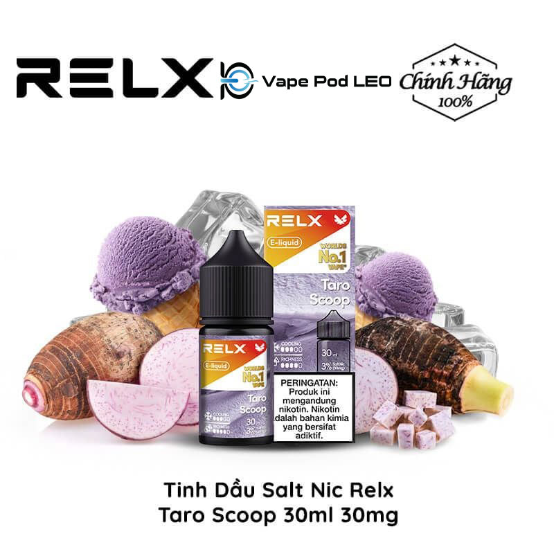 RELX Salt Kem Khoai Môn 30ml   Taro Scoop