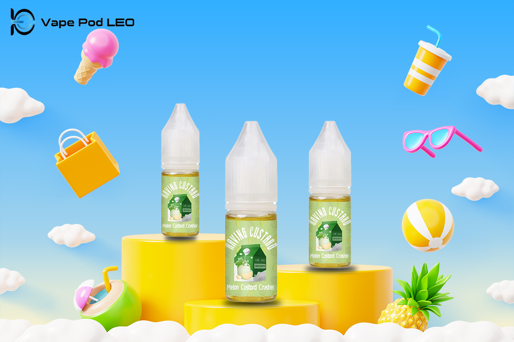 Raving Custard Melon Custard Crusher 10ml Bánh Trứng Nước Ép Dưa