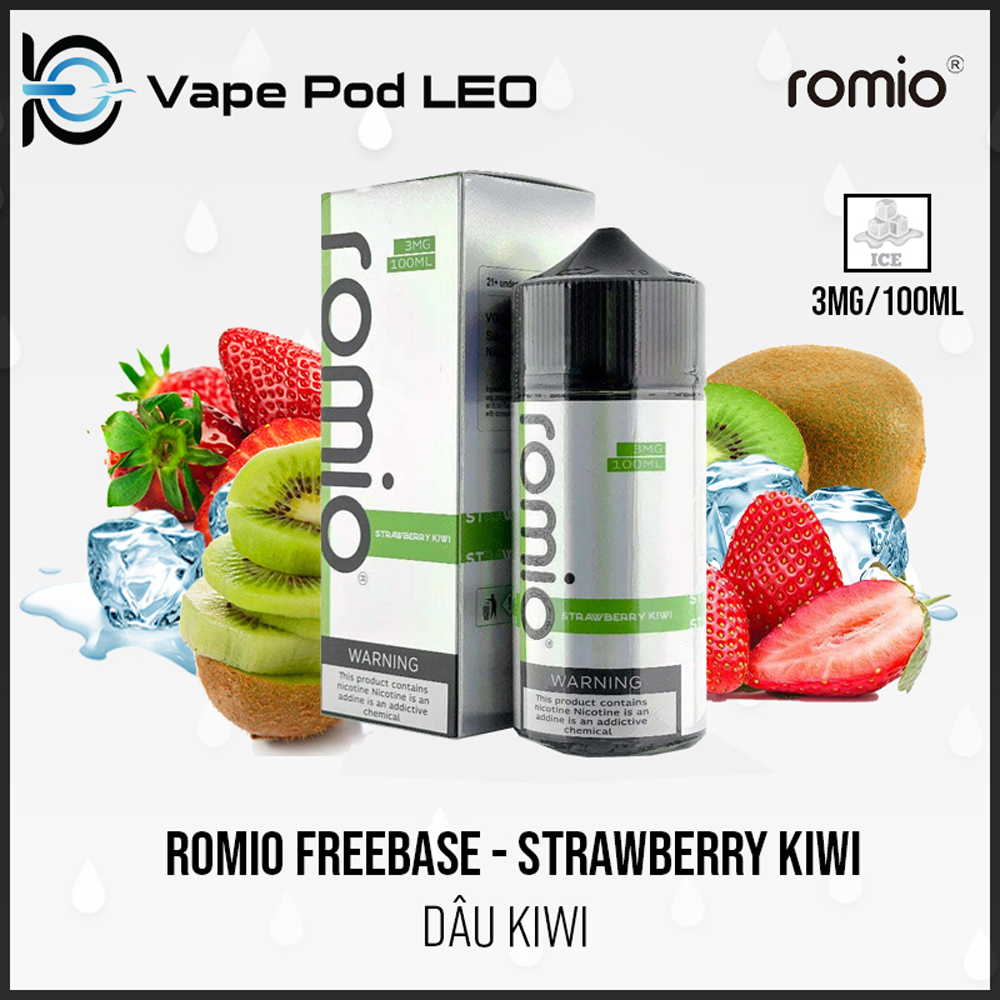 Romio Dâu Kiwi 100ml Strawberry Kiwi