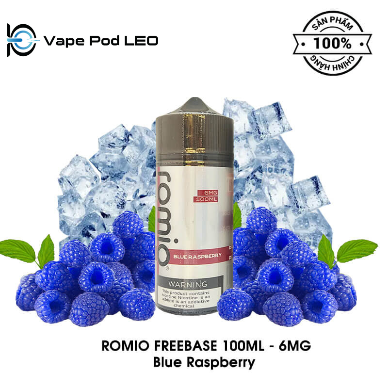 Romio Mâm Xôi Xanh 100ml Blue Raspberry