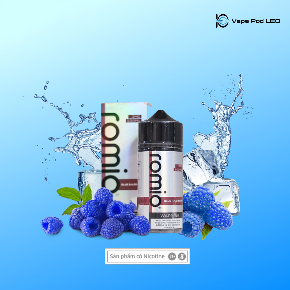 Romio Mâm Xôi Xanh 100ml Blue Raspberry