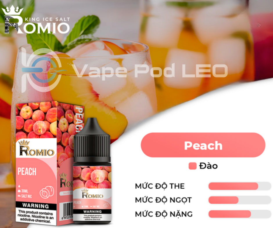 Romio Pro Đào 30ml Peach