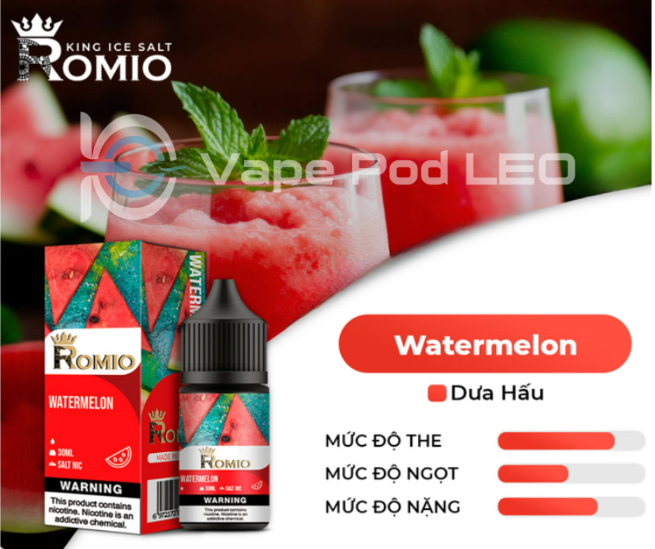 Romio Soda Dưa Hấu 30ml Watermelon