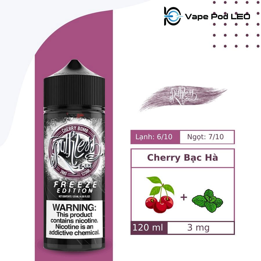 Ruthless Cherry Bạc Hà 120ml   Cherry Bomb