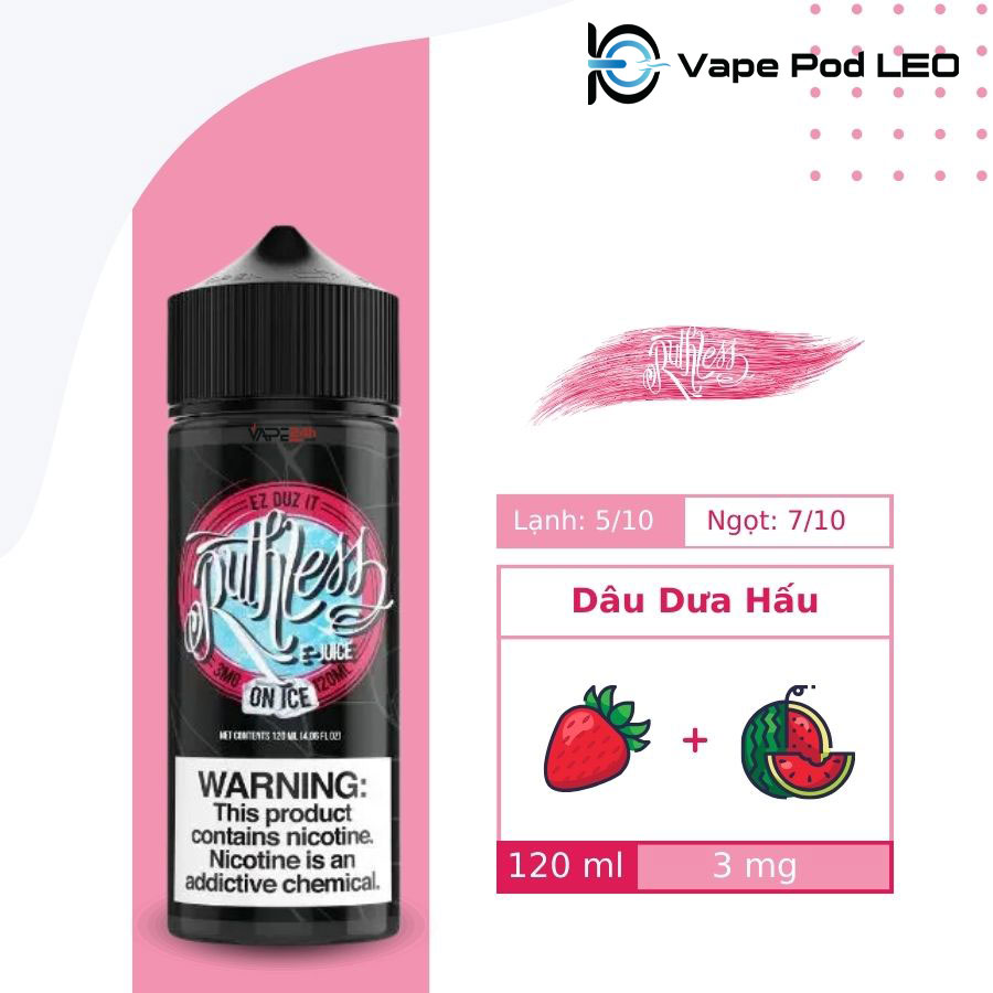 Ruthless Dâu Dưa Hấu 120ml Ez Duz It