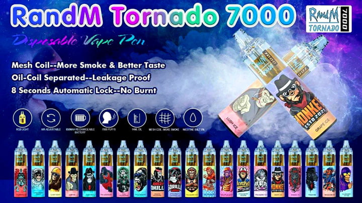 Sỉ Tornado 7000 Hơi - Sỉ Pod 1 Lần Sở Hữu Lượng Hơi Đỉnh Nhất Hiện Nay