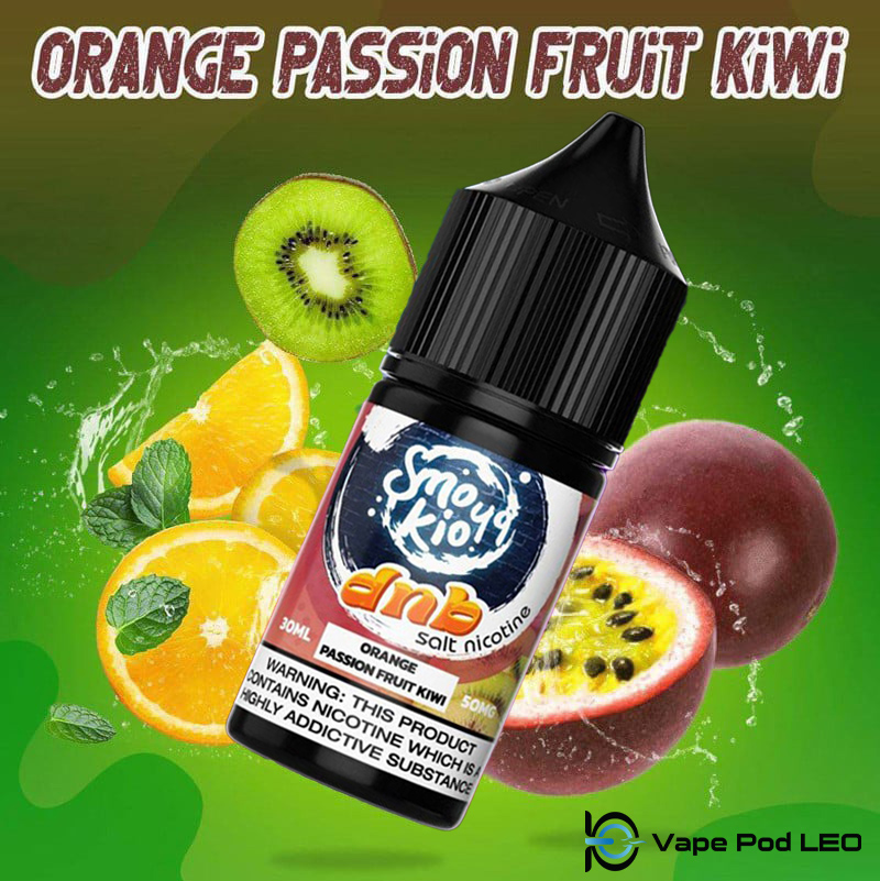 Smokio 49 DNB Cam Chanh Dây Kiwi 30ml   Orange Passion Fruit Kiwi