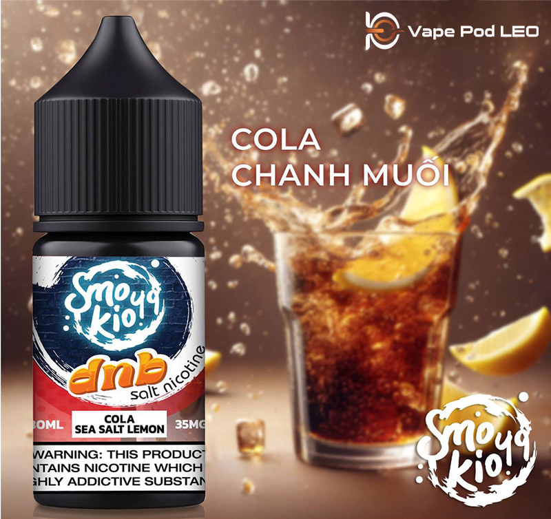 Smokio 49 DNB Cola Chanh Muối 30ml   Cola Sea Salt Lemon