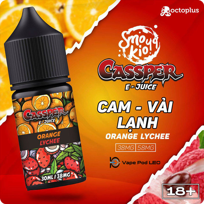 Smokio Cassper Cam Vải 30ml   Orange Lychee