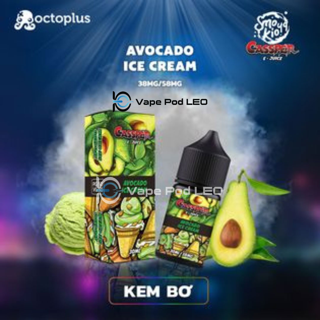 Smokio Cassper Kem Bơ 30ml   Avocado Ice Cream