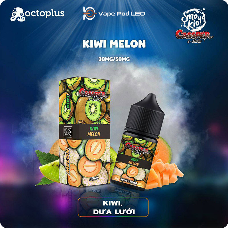 Smokio Cassper Kiwi Dưa Lưới 30ml Kiwi Melon